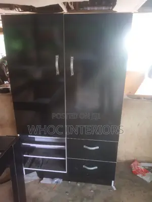 2 Door Black Luxury Wardrobe
