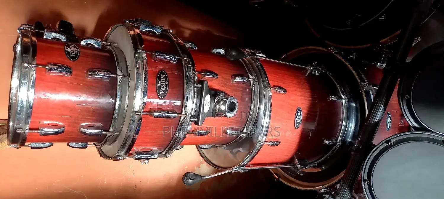Neat Uk Used Vision Pearl Vision 5set Drums