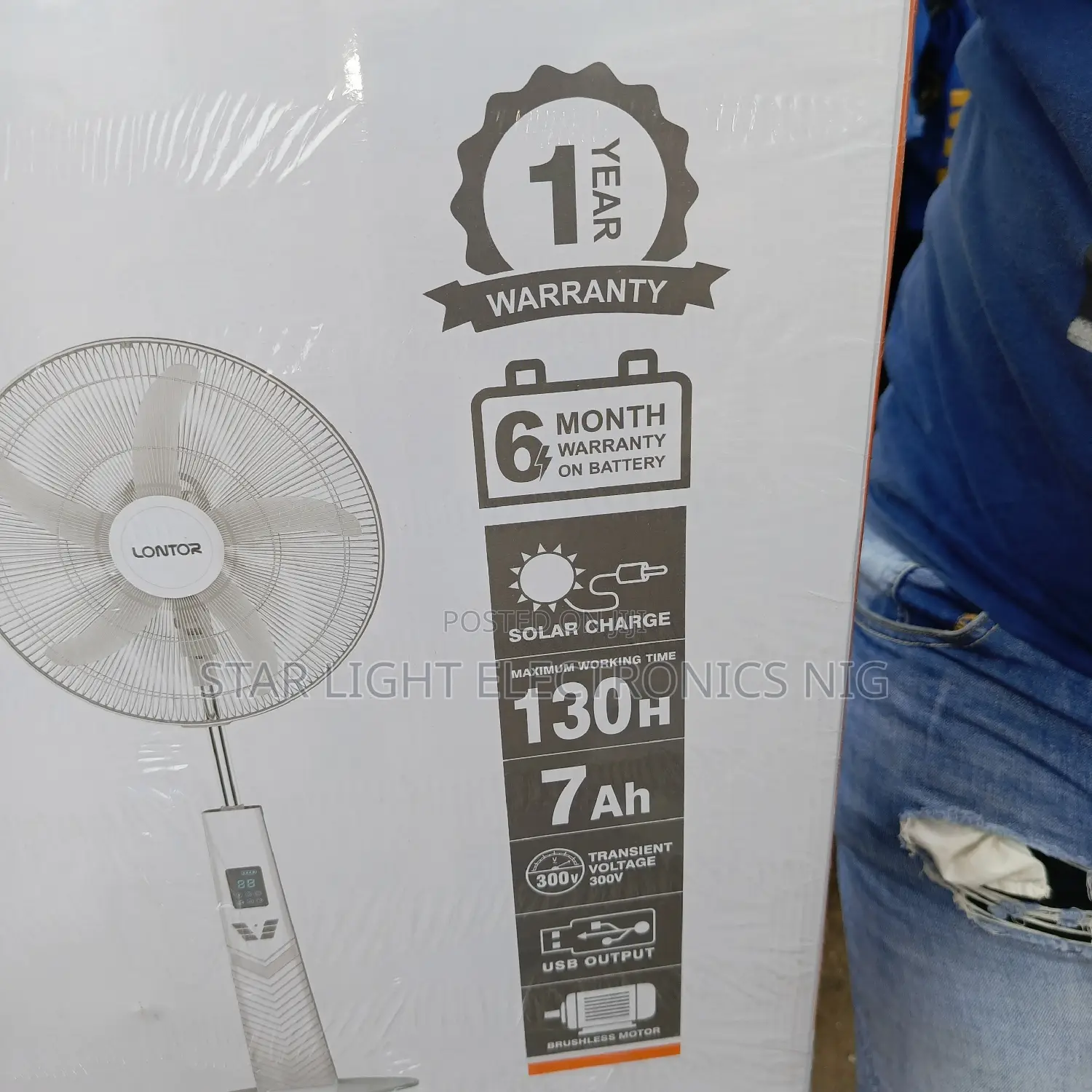 18 Inches Rechargeable Fan 7ah