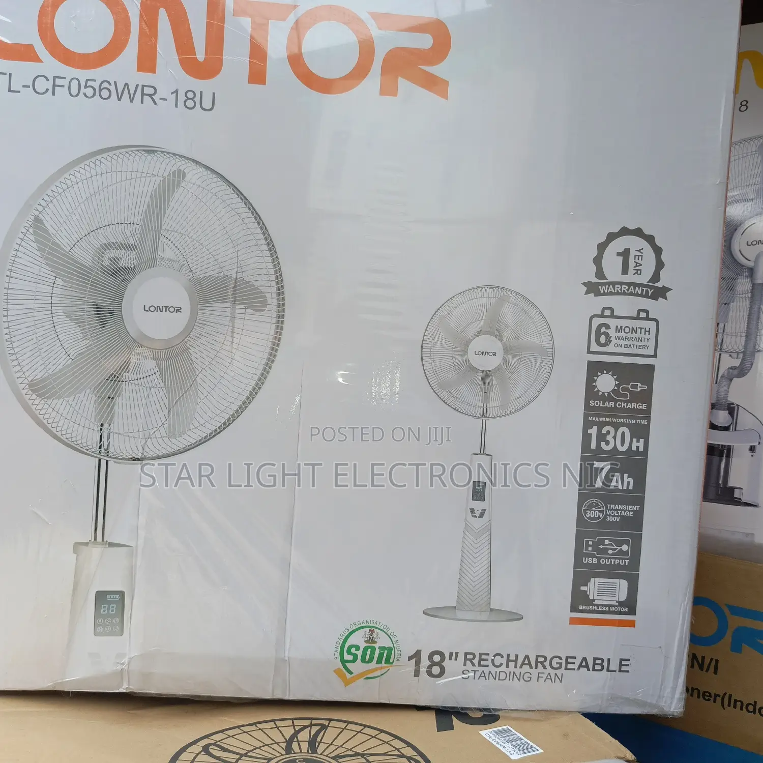 18 Inches Rechargeable Fan 7ah