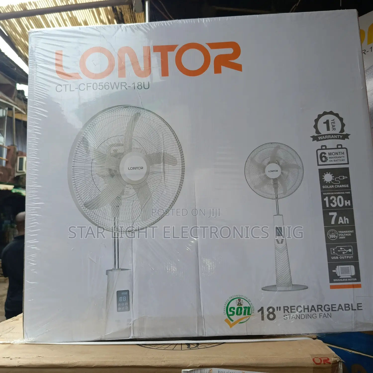 18 Inches Rechargeable Fan 7ah