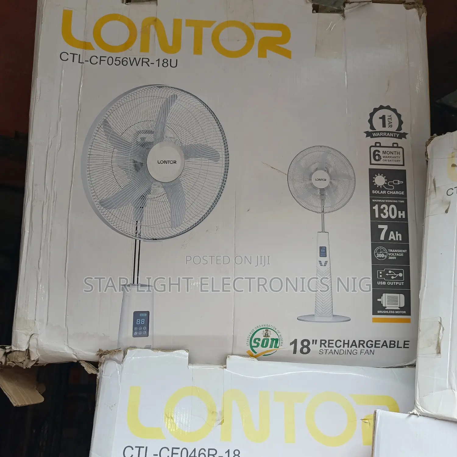 18 Inches Rechargeable Fan 7ah
