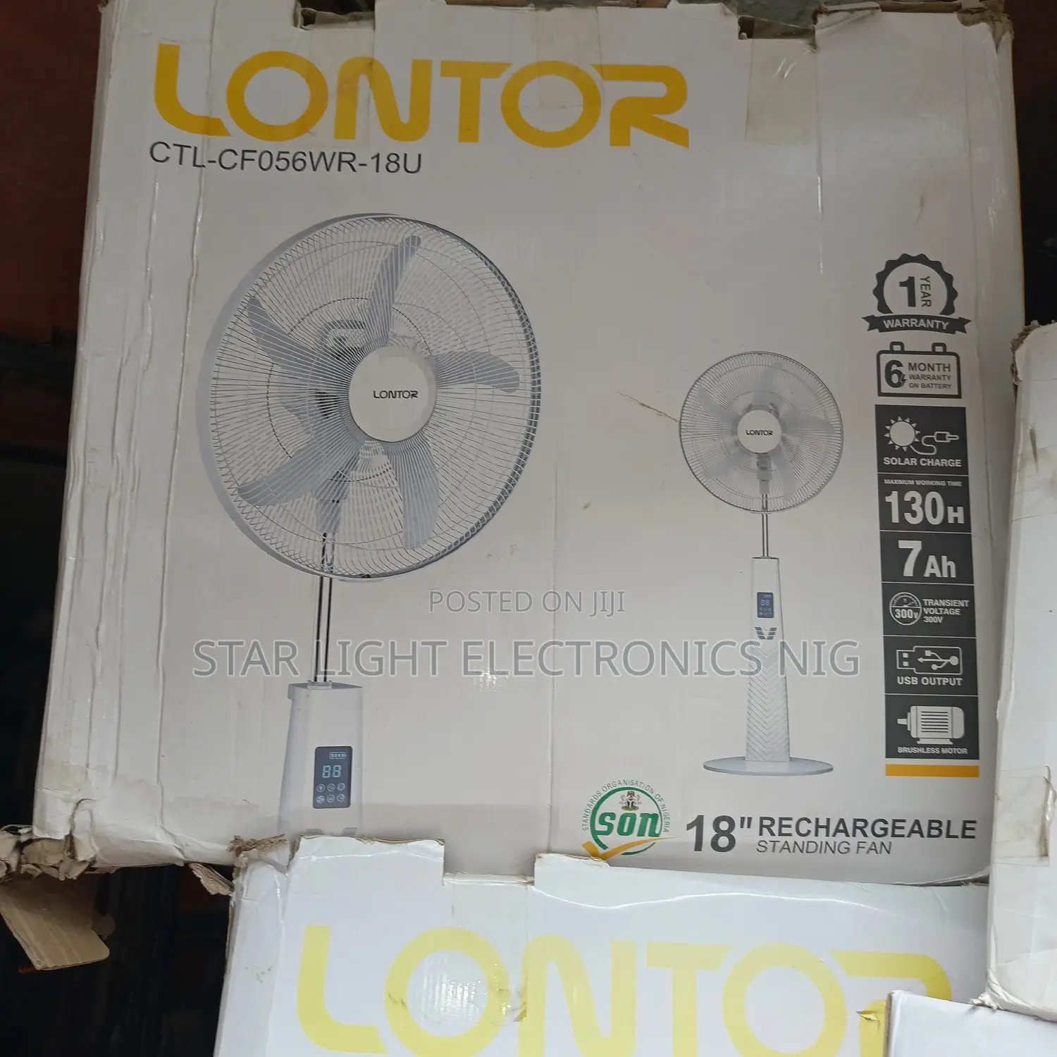 18 Inches Rechargeable Fan 7ah