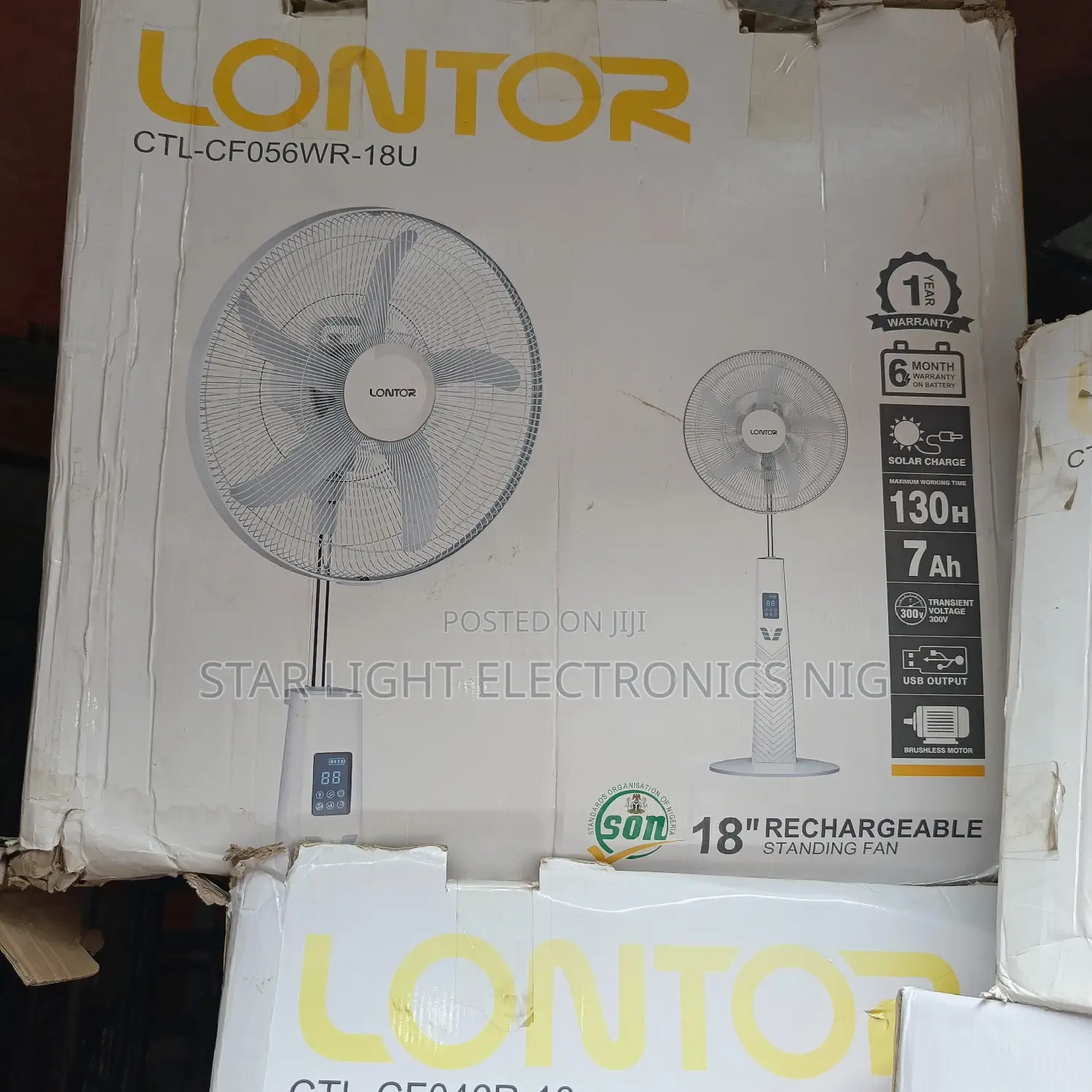 18 Inches Rechargeable Fan 7ah