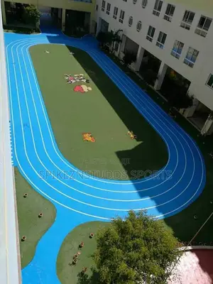Synthetic Pitch Tartan Track Installation
