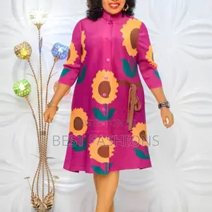 Original Flower Print Miyaki Gown