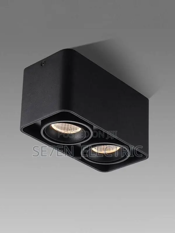 Led Surface Mounted Cob Downlight Black 2in1