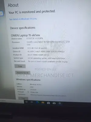 Laptop HP Omen 15 32GB Intel Core I7 SSD 1T