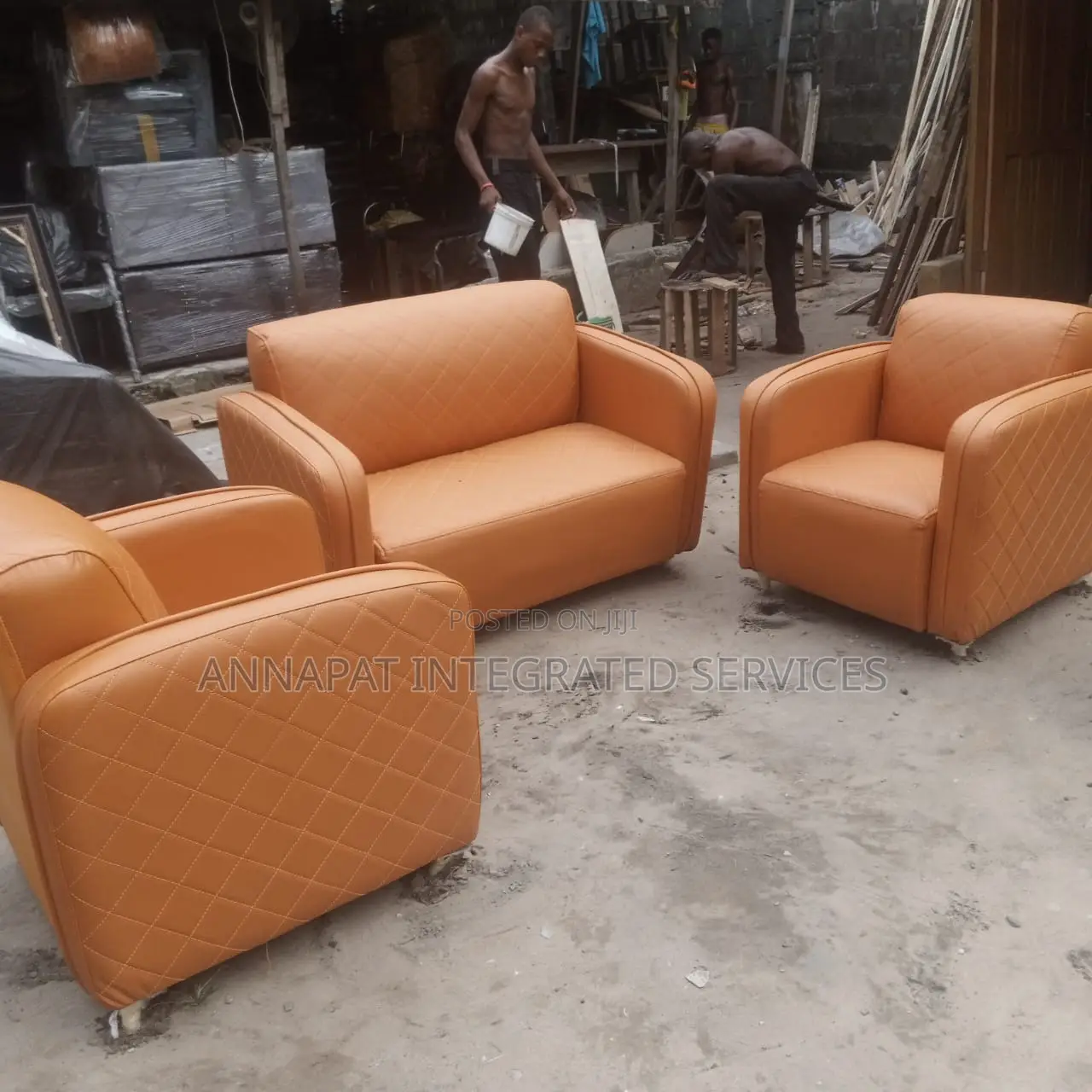 One Double and Two Single Local Sofa