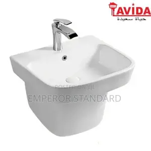 Wall Hanging Ceramic Wash Hand Basin With Towel Hanger