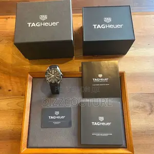 Original Tag Heuer Formula Chronograph Black Leather Watch
