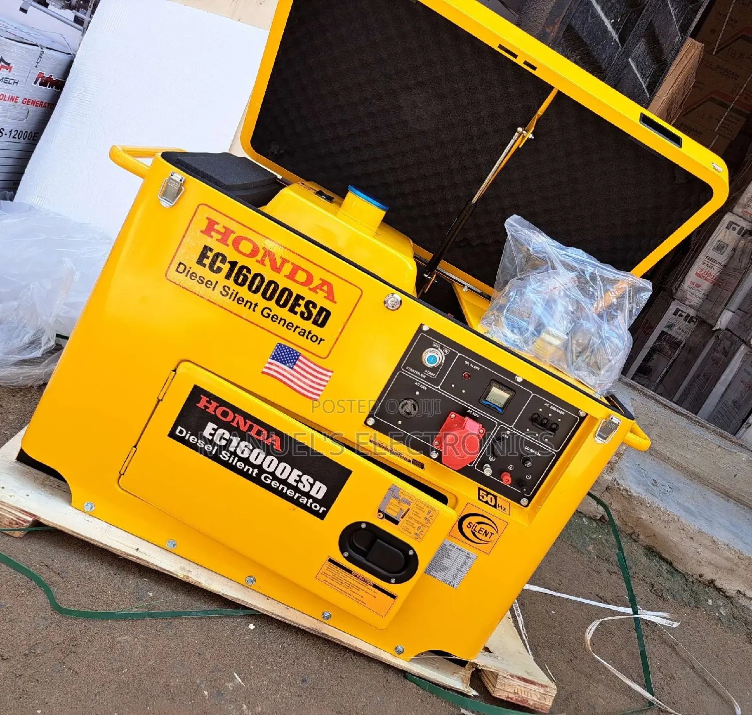 □■Honda Three Phase Diesel Soundproof Generator 13.5kva