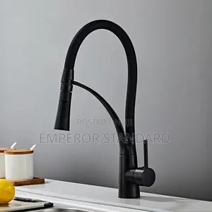 Black High Quality Kitchen Tap Full Spring Mixer Tap
