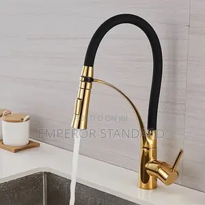Black High Quality Kitchen Tap Full Spring Mixer Tap