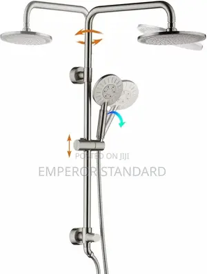 Black Single Standing Shower Mixer Set