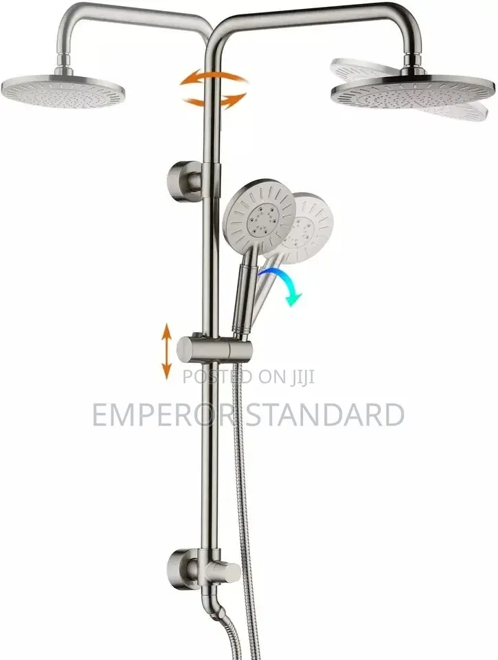 Black Single Standing Shower Mixer Set