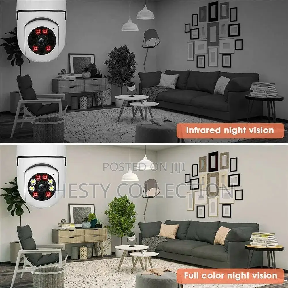 Mini CCTV Camera 360 Rotation Light Bulb Camera Security
