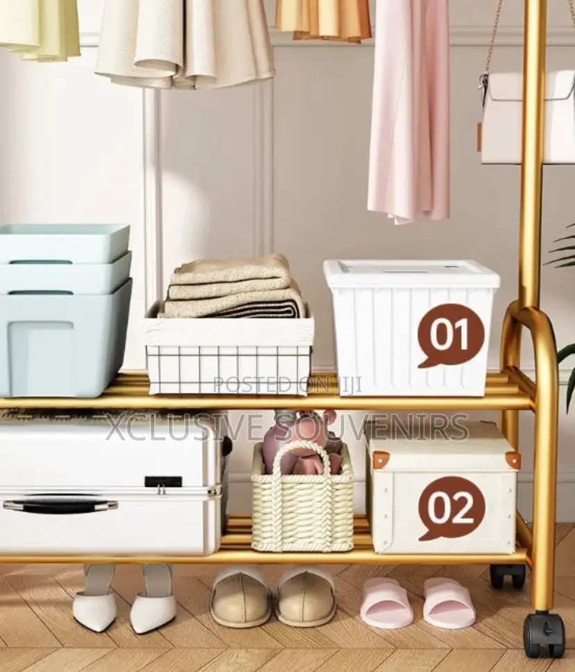 Commercial Movable Around Pole Storage Rack Shelf