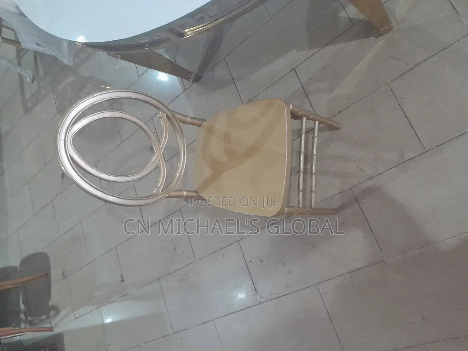 Gold Dior Plastic Chair