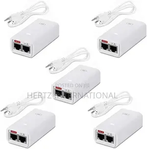 Ubiquiti 24v 12 W (0.5a) Gigabit Poe Adapters (White), 5 Pac