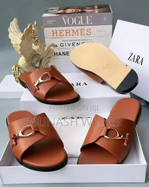 Zara Leather Slipers