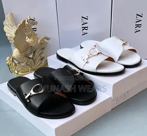 Zara Leather Slipers