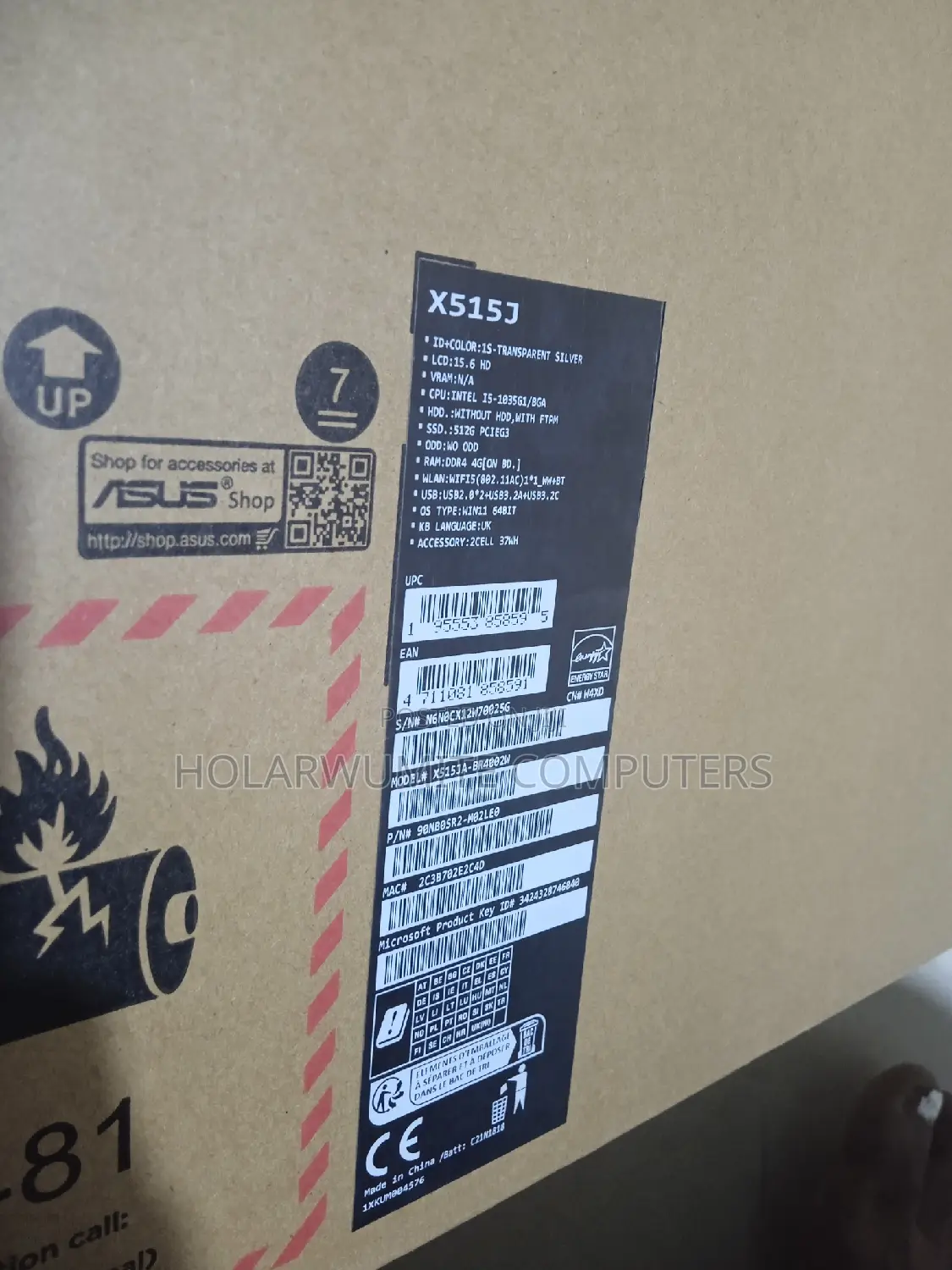 New Laptop Asus 4GB Intel Core i5 SSD 512GB