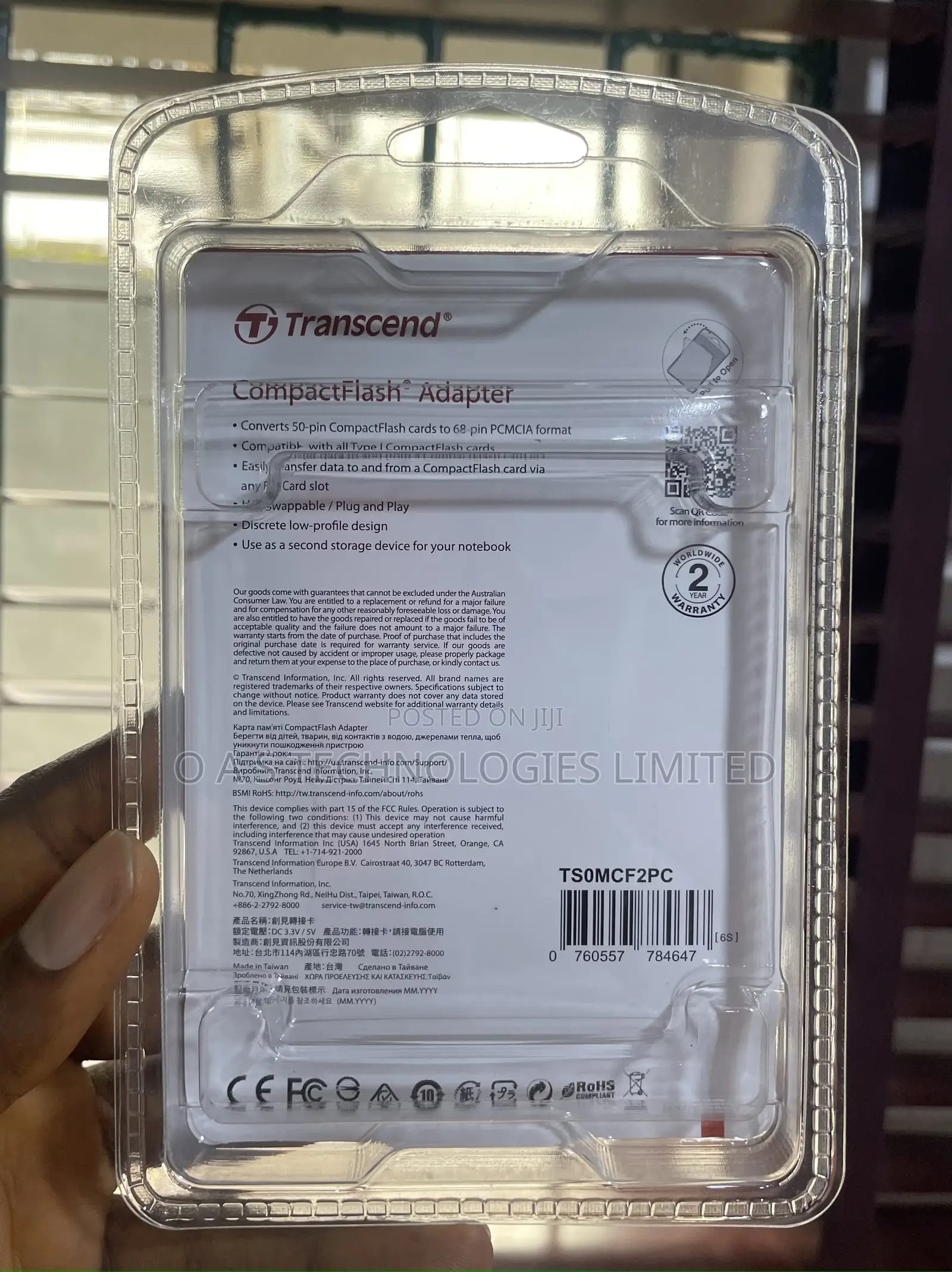Transcend Compact Flash Adapter