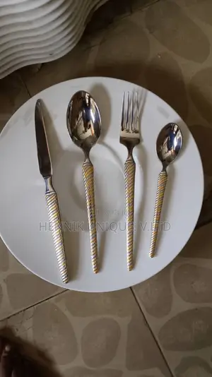 Vintage24pcs Goldplated Silver Stainlessstee Cutlery18/10