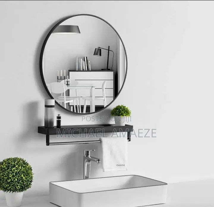 Round Black Frame Mirrors