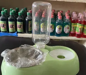 Double Plastic Bowl With Water Bottle