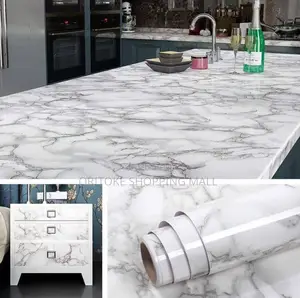 60cm Width Marble Waterproof Wallpaper Self Adhesive Wall