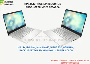 New Laptop HP 14S 8GB Intel Core I5 SSD 512GB