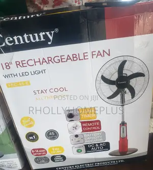 18-Inches Rechargeable Standing Fan Wit Remote Control.