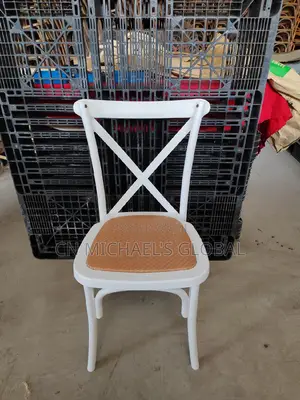 White Cross Back Chair