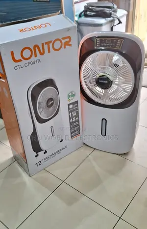 Longoria 12" Rechargeable Water Mist Fan Remote CTL-CF041