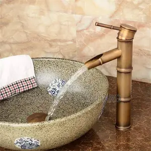 Basin Mixer With Provision for Hot and Cold Water, Black