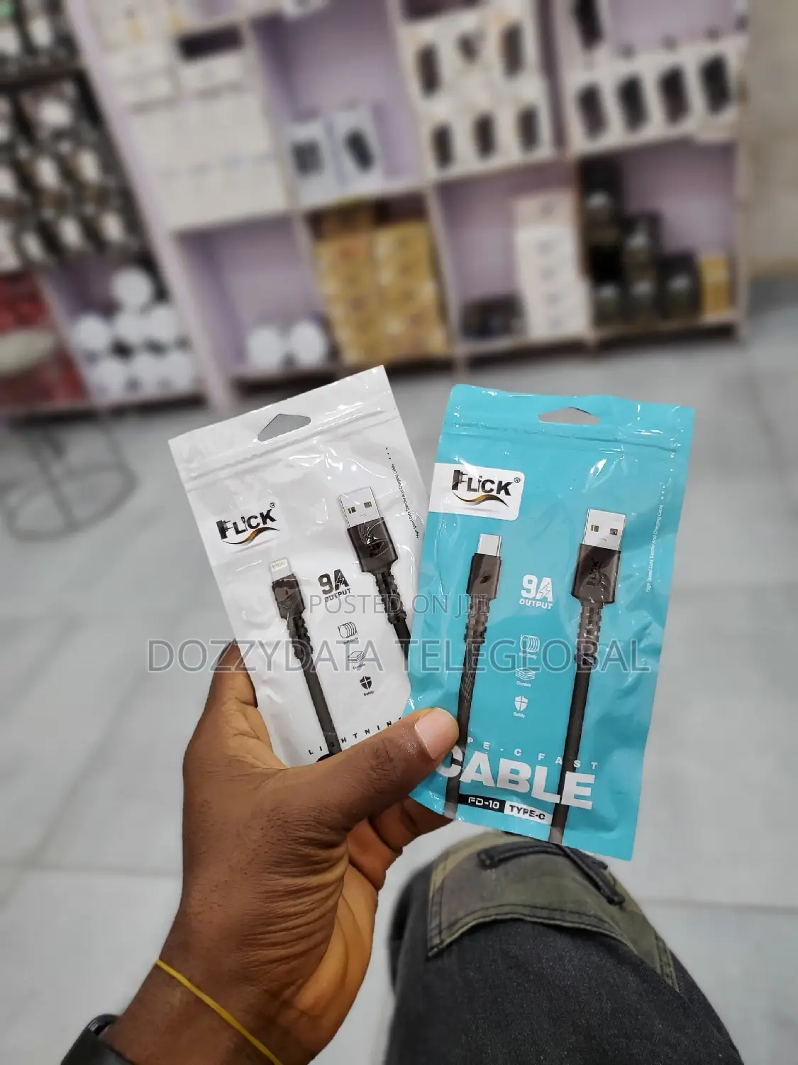 Flick FD-20 iPhone, Type C and Android (Micro Usb) Cables