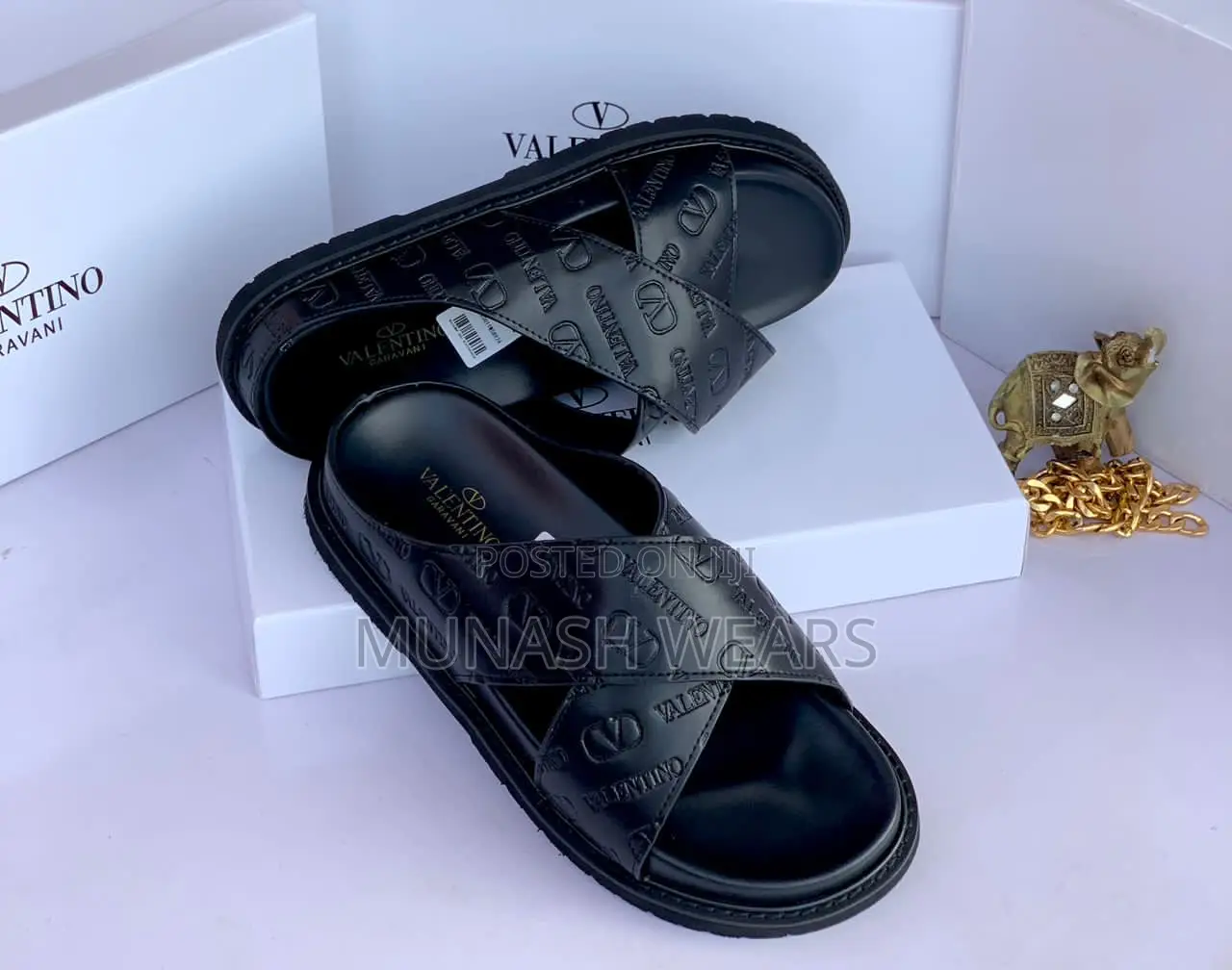 Louis Vuitton Leather Slipers