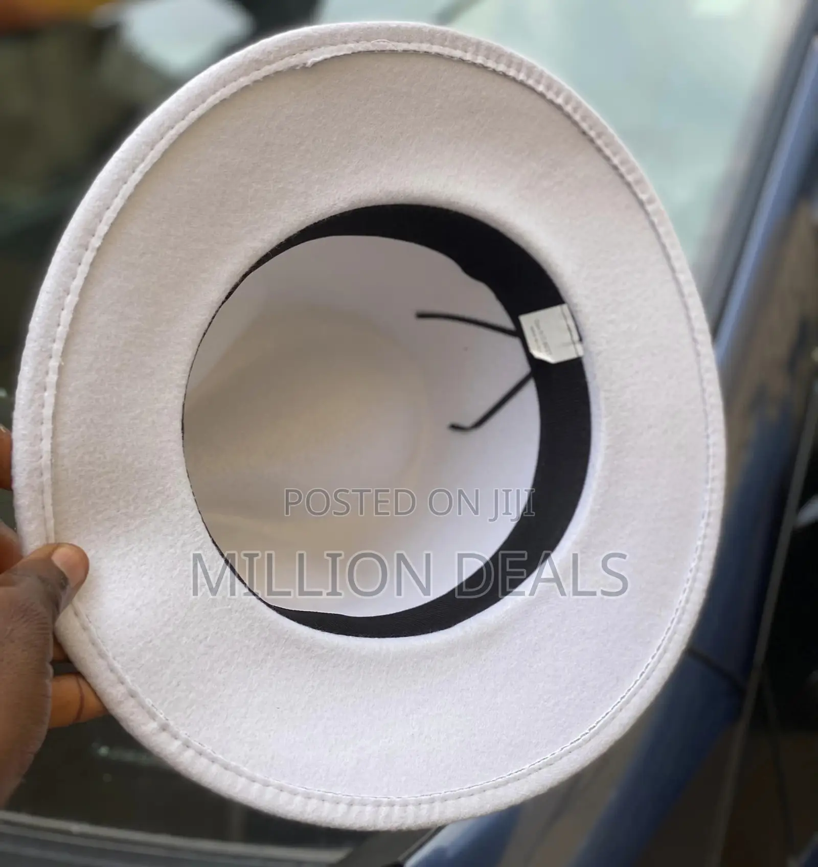 Stylish Mid Brim White Men's Fedora Hat