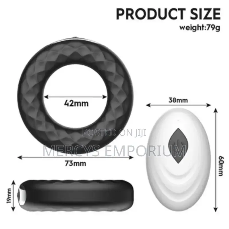 Vibrating Cock Ring With Remote Control. Delay Ejaculation