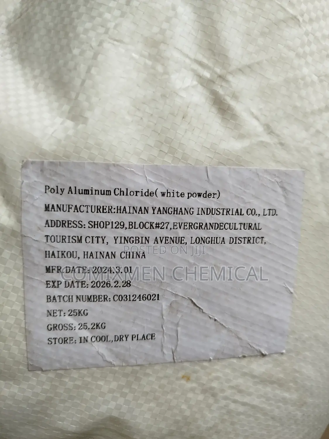 Poly Aluminum Chloride White Pac