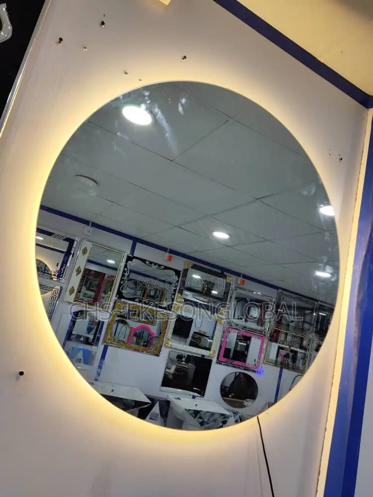 Luxury Round LED Mirror 3color Lights