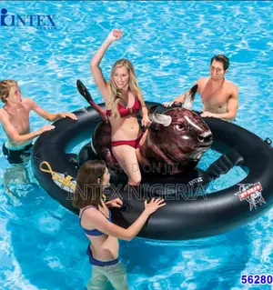 Intex Inflatabull Bull Rodeo Black Swimming Float