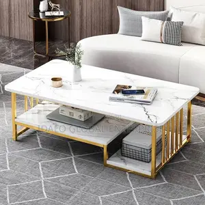 Center Table (Nordic and Faux-Marble Design)
