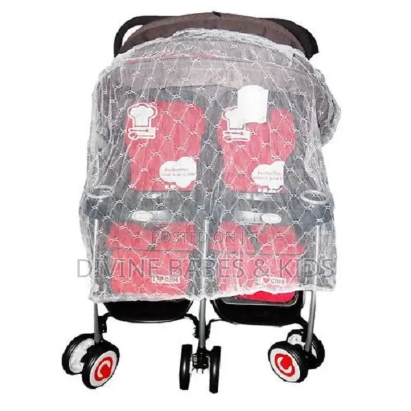 Two in One Double Stroller - Red and Black