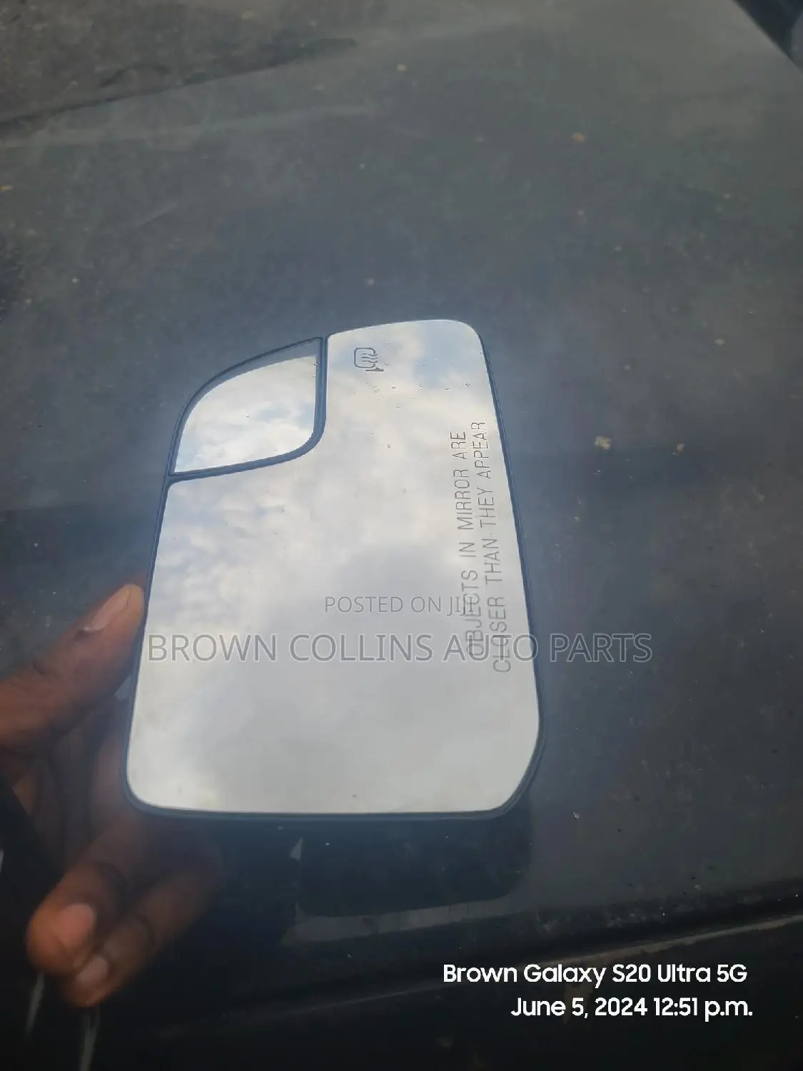 Side Mirror Glass Ford Edge (Right Side Only)