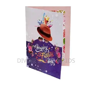 Father’S Designed Day Card -Purple, Brown and Multi