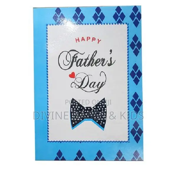 Father’S Designed Day Card -Blue and Multi