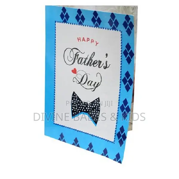 Father’S Designed Day Card -Blue and Multi